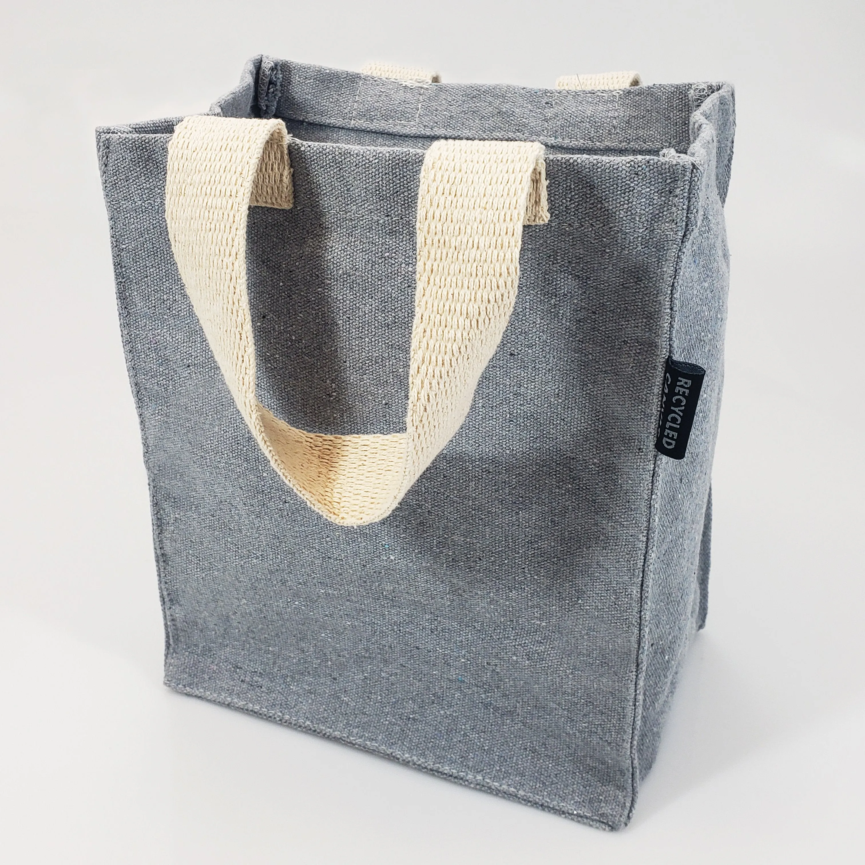 6 ct Recycled Canvas Book Bag with Full Gusset - By Bundle