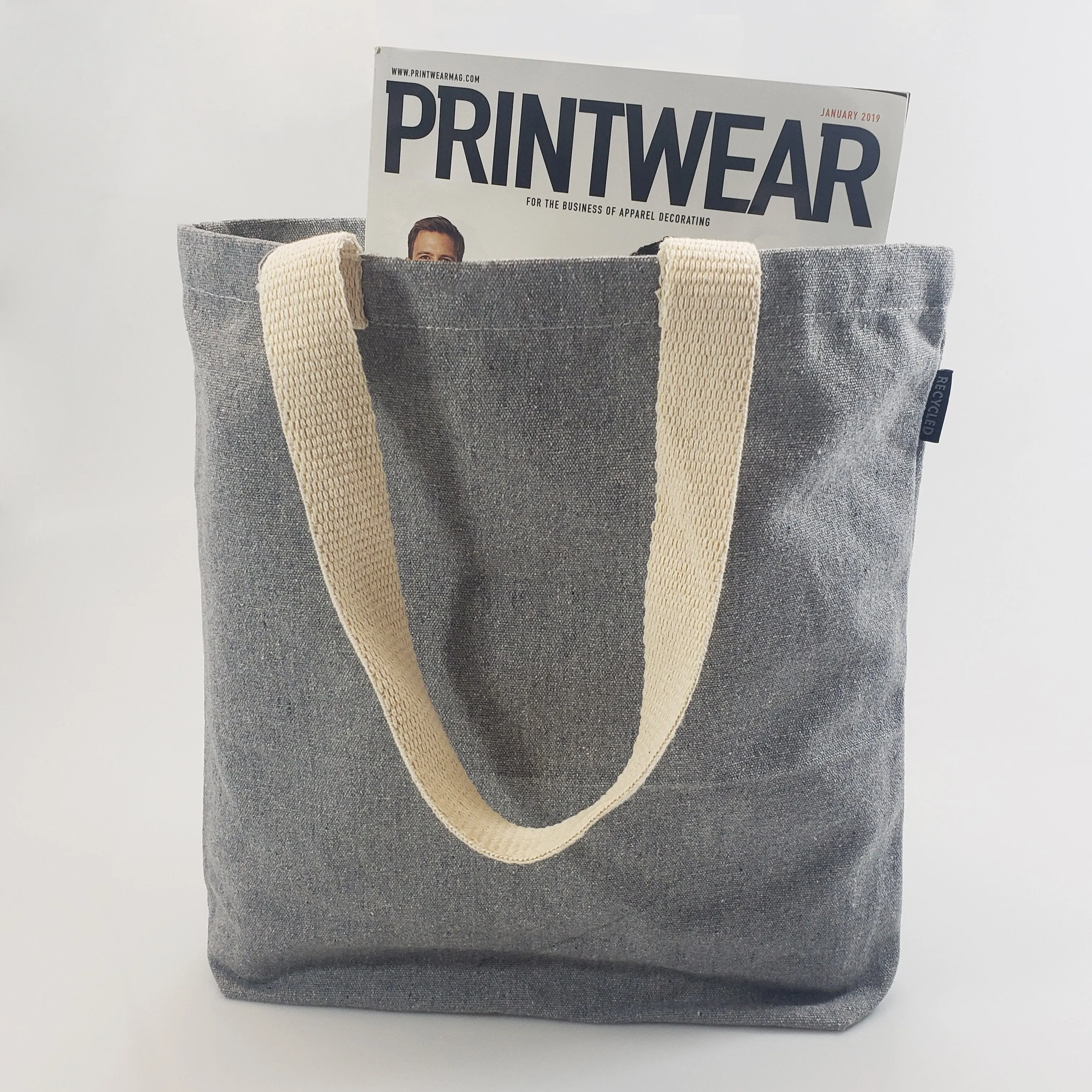 96 ct Recycled Canvas Tote Bag With Bottom Gusset - By Case