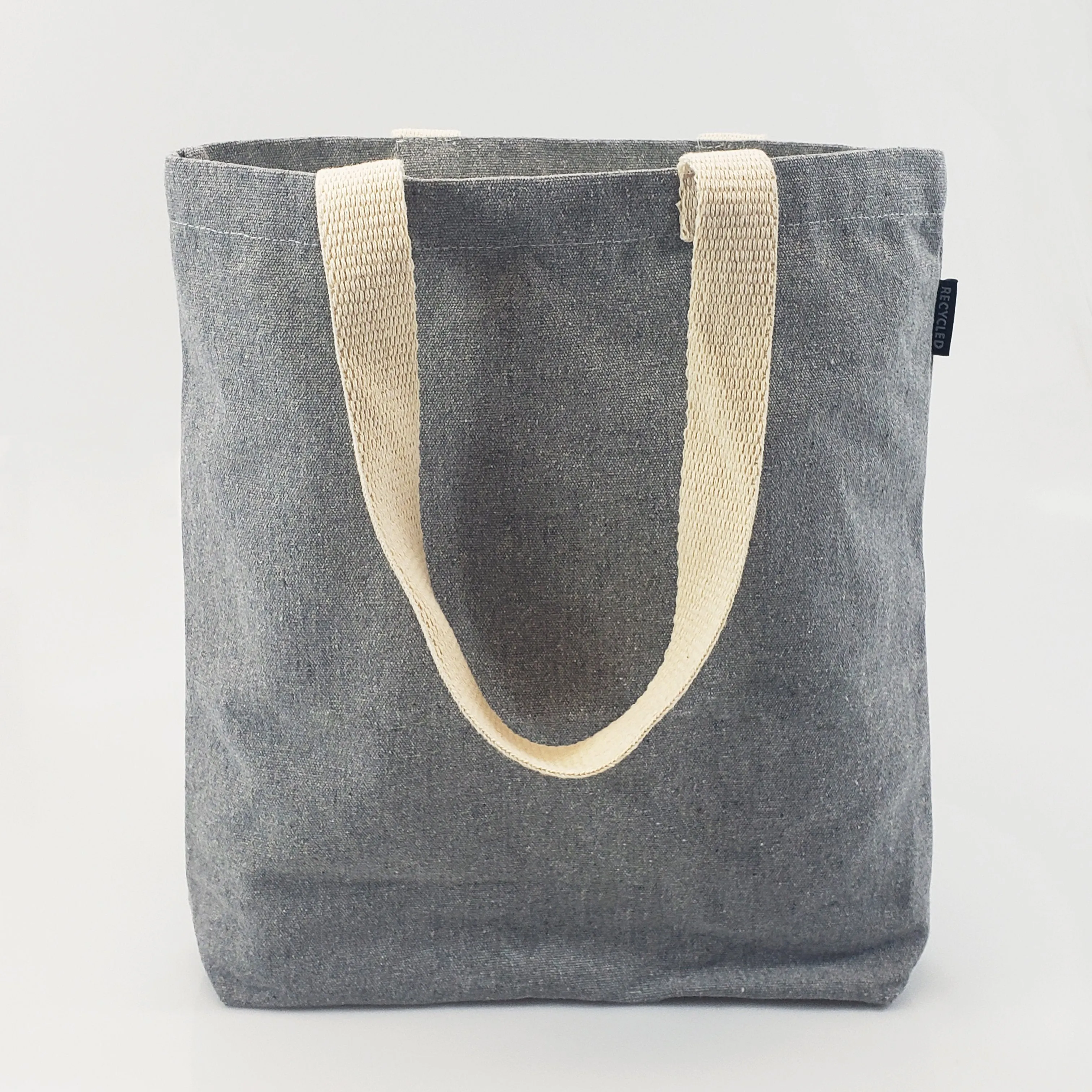 96 ct Recycled Canvas Tote Bag With Bottom Gusset - By Case