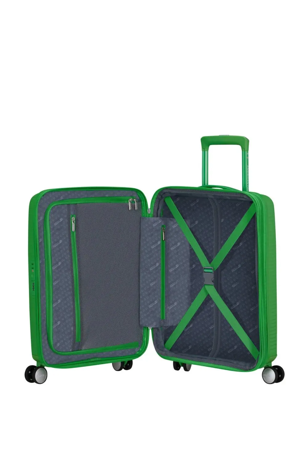 American Tourister Soundbox 55cm Cabin Spinner - Expandable | Grass Green