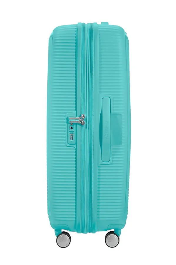 American Tourister Soundbox 77cm Large Spinner - Expandable | PoolSide Blue