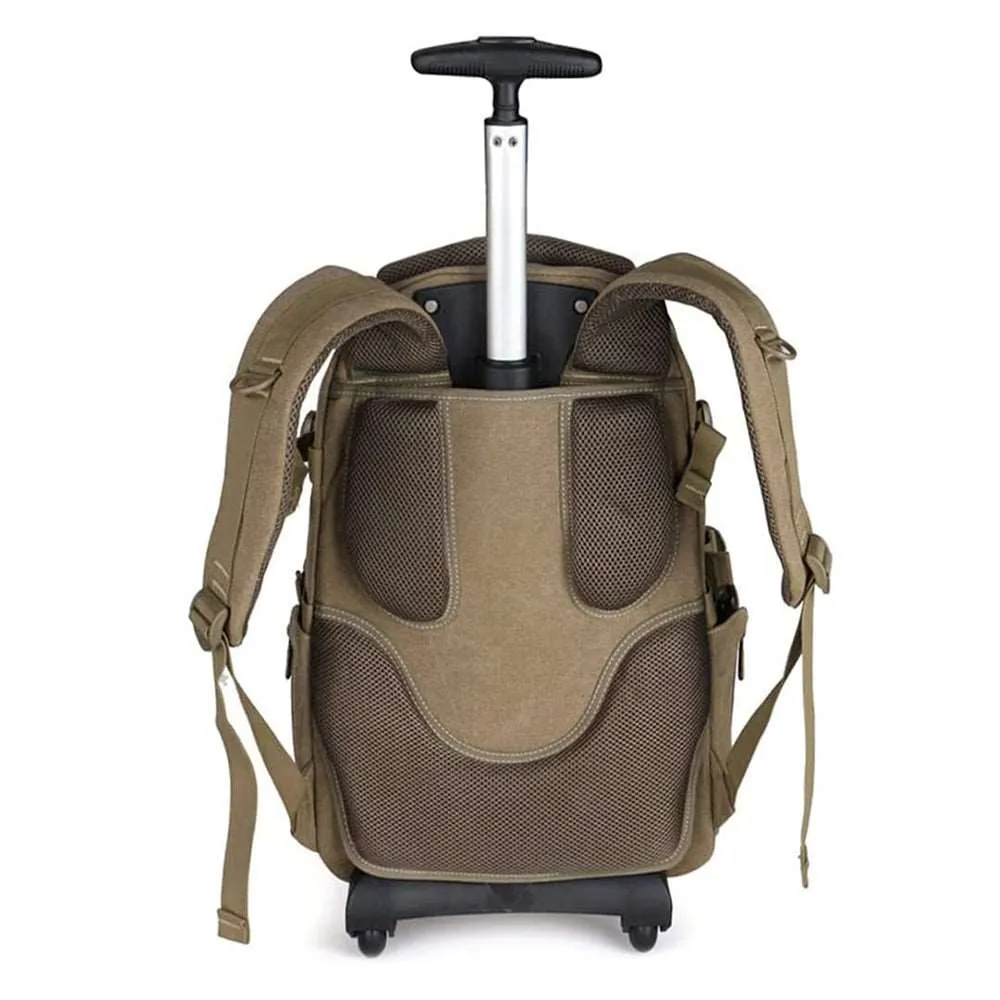 Aoking Canvas Wheeled Backpack 23L