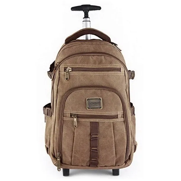 Aoking Canvas Wheeled Backpack 23L