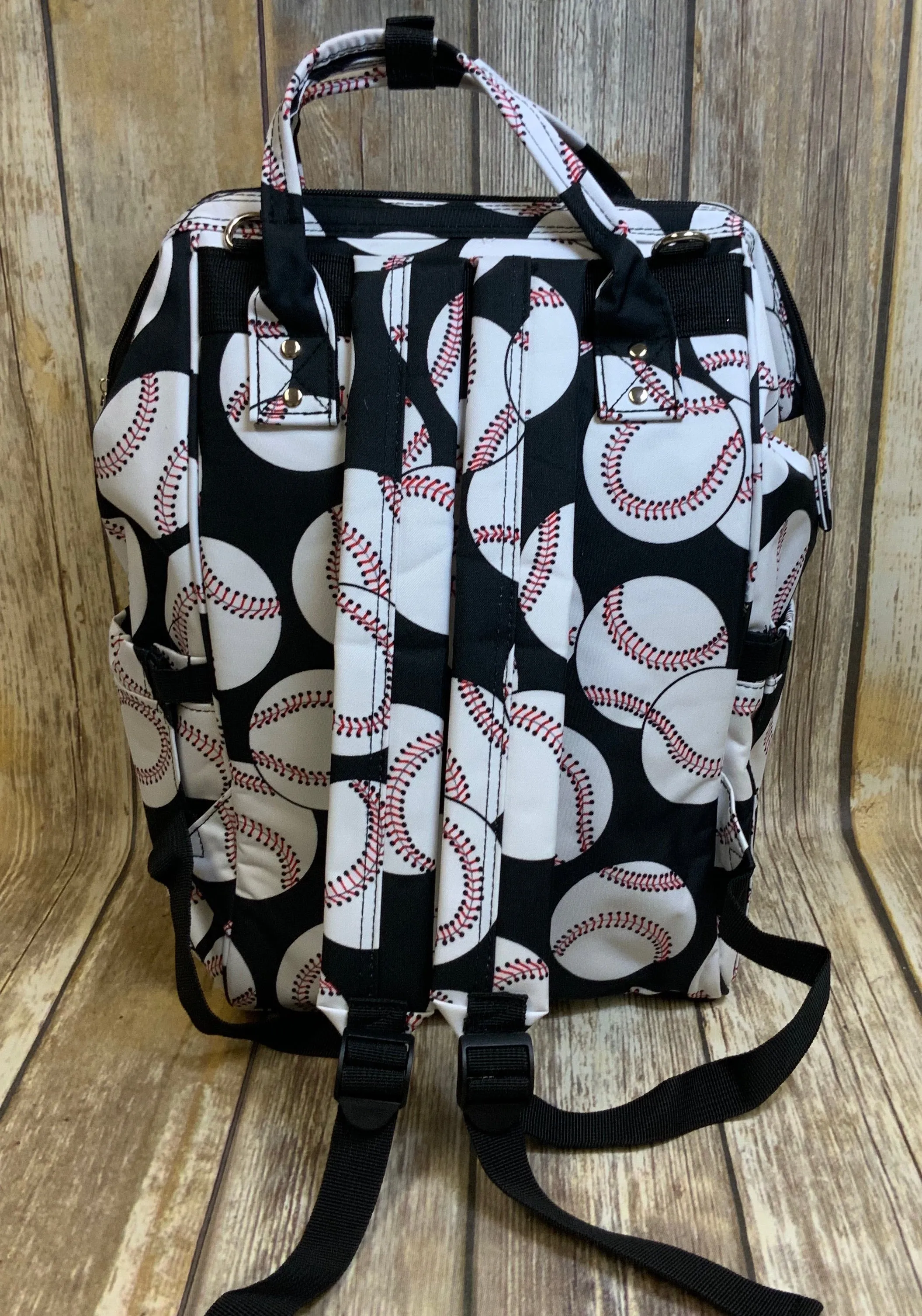 Baseball High-Quality Canvas Diaper Bag Backpack (NGIL Brand)