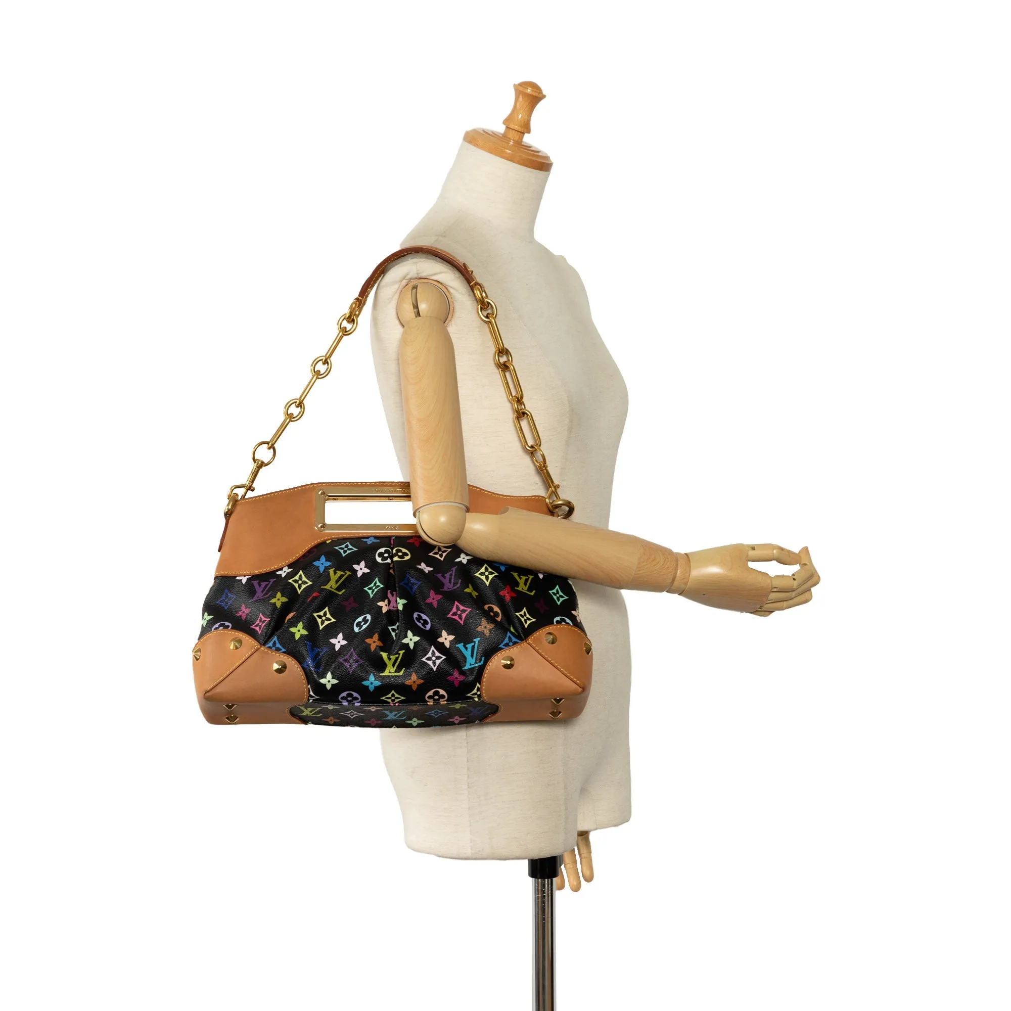 Black Louis Vuitton Monogram Multicolore Judy MM Satchel