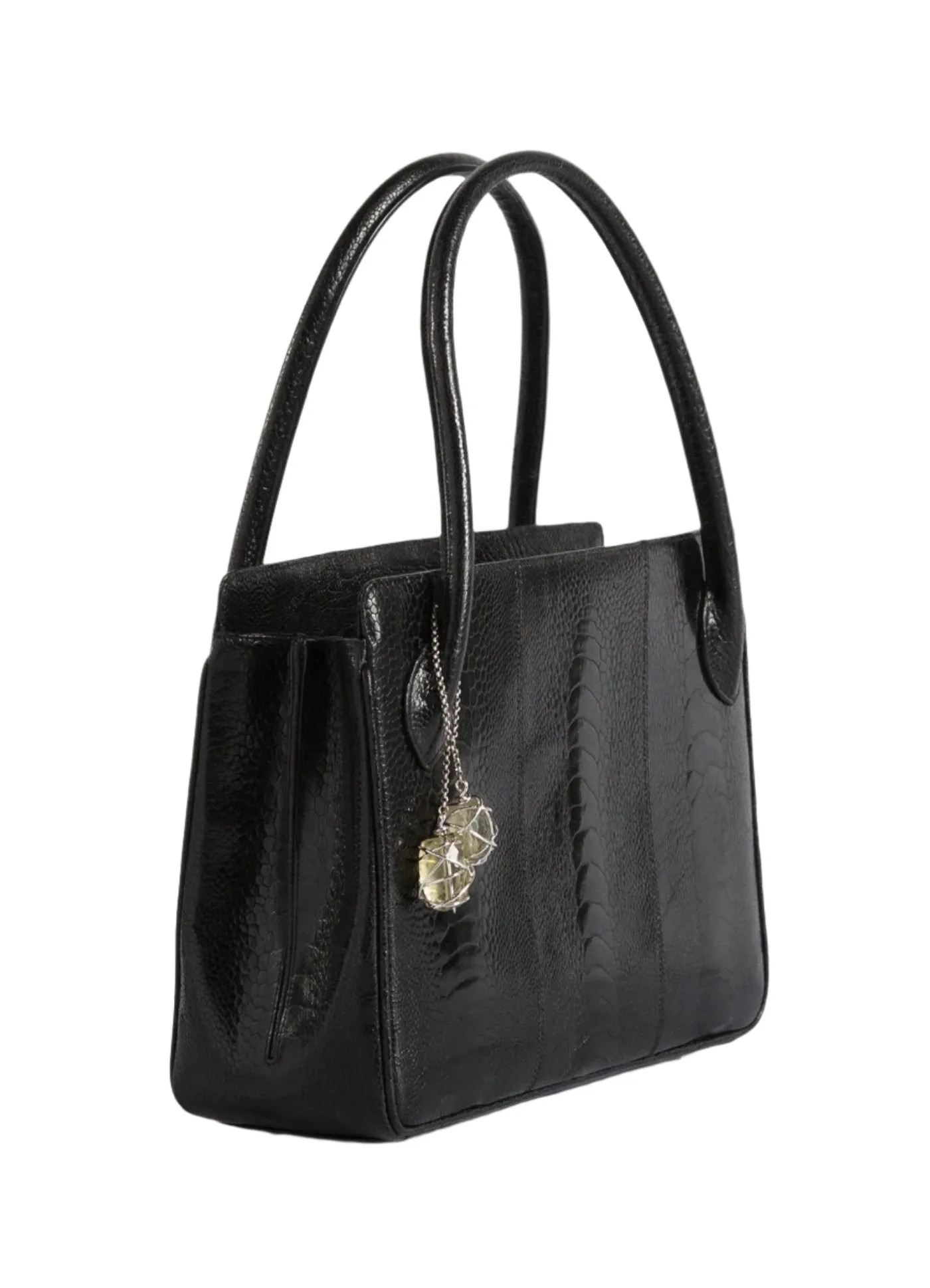 Blair Open Tote, Black, Gemstone Accents