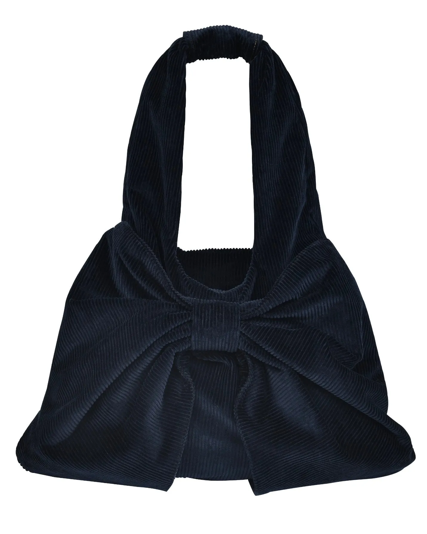 Bow Tote Bag - Navy Corduroy