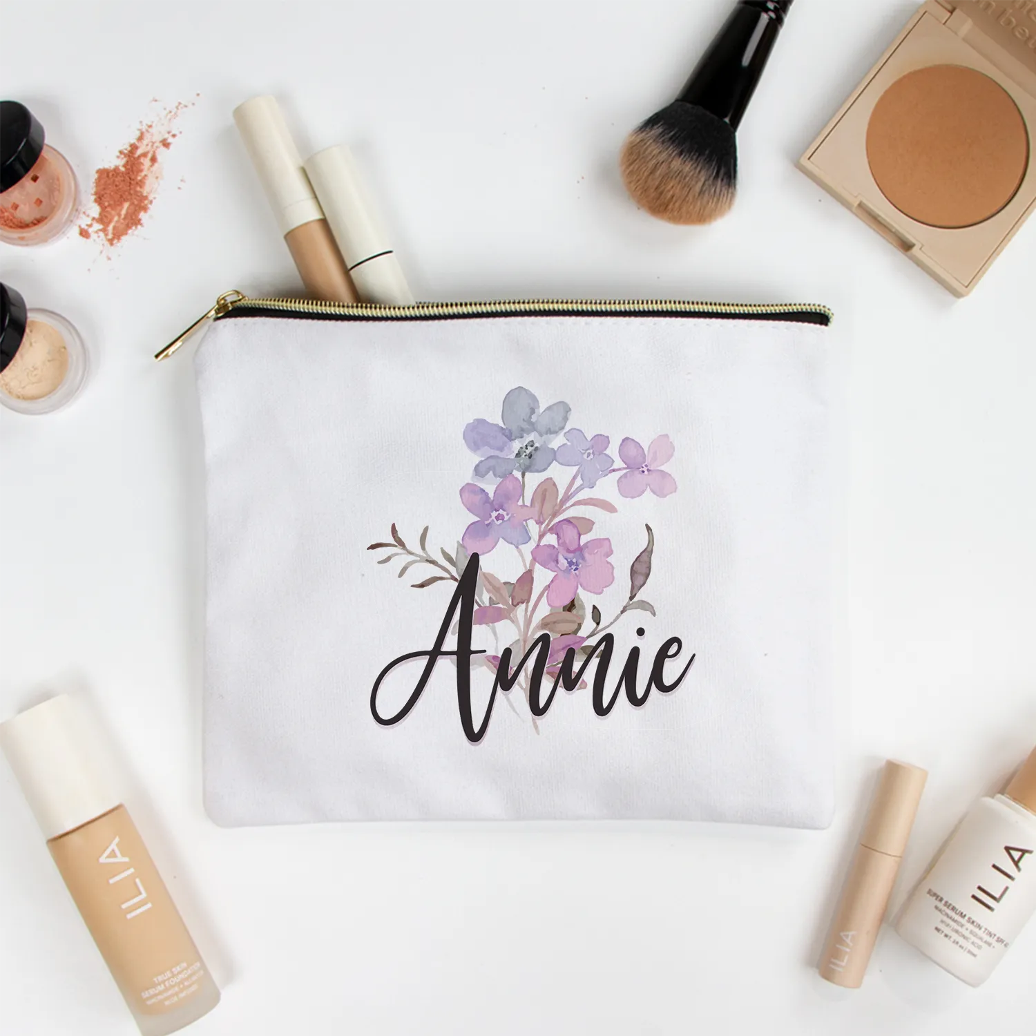 Bridesmaid Makeup Bag Customization