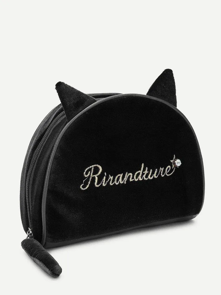 Cat Ear Design Makeup Clutch