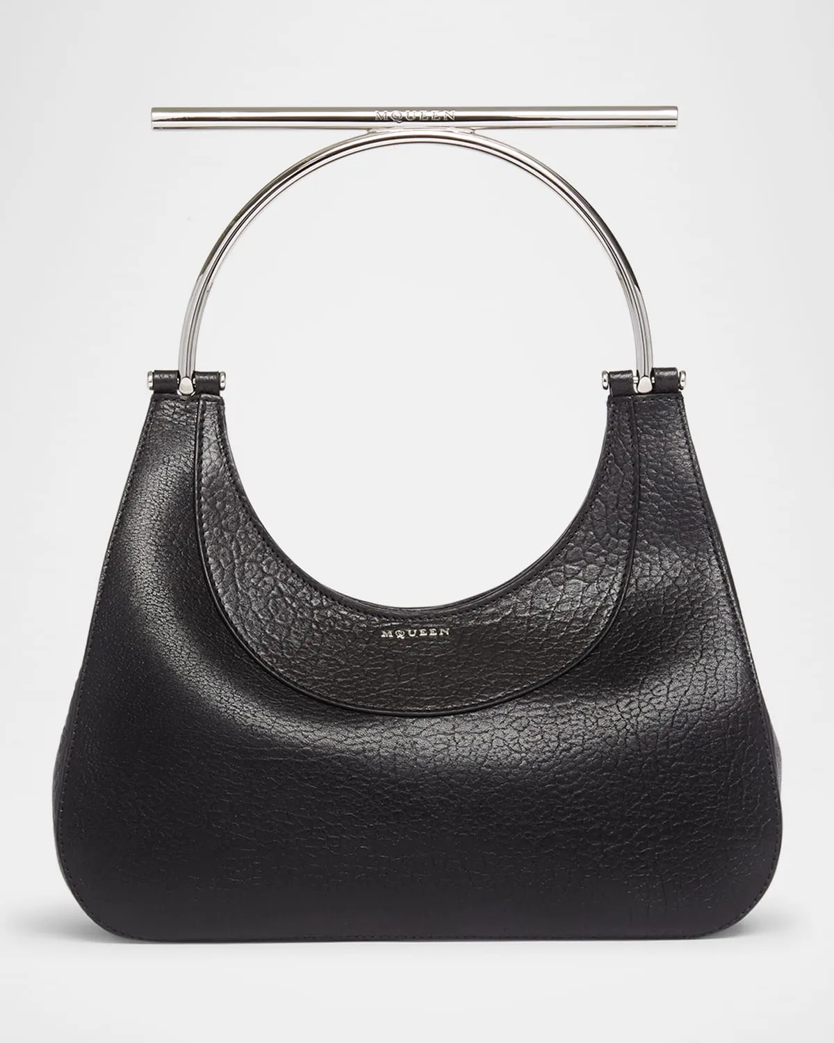 Crossbar Leather Top-Handle Bag