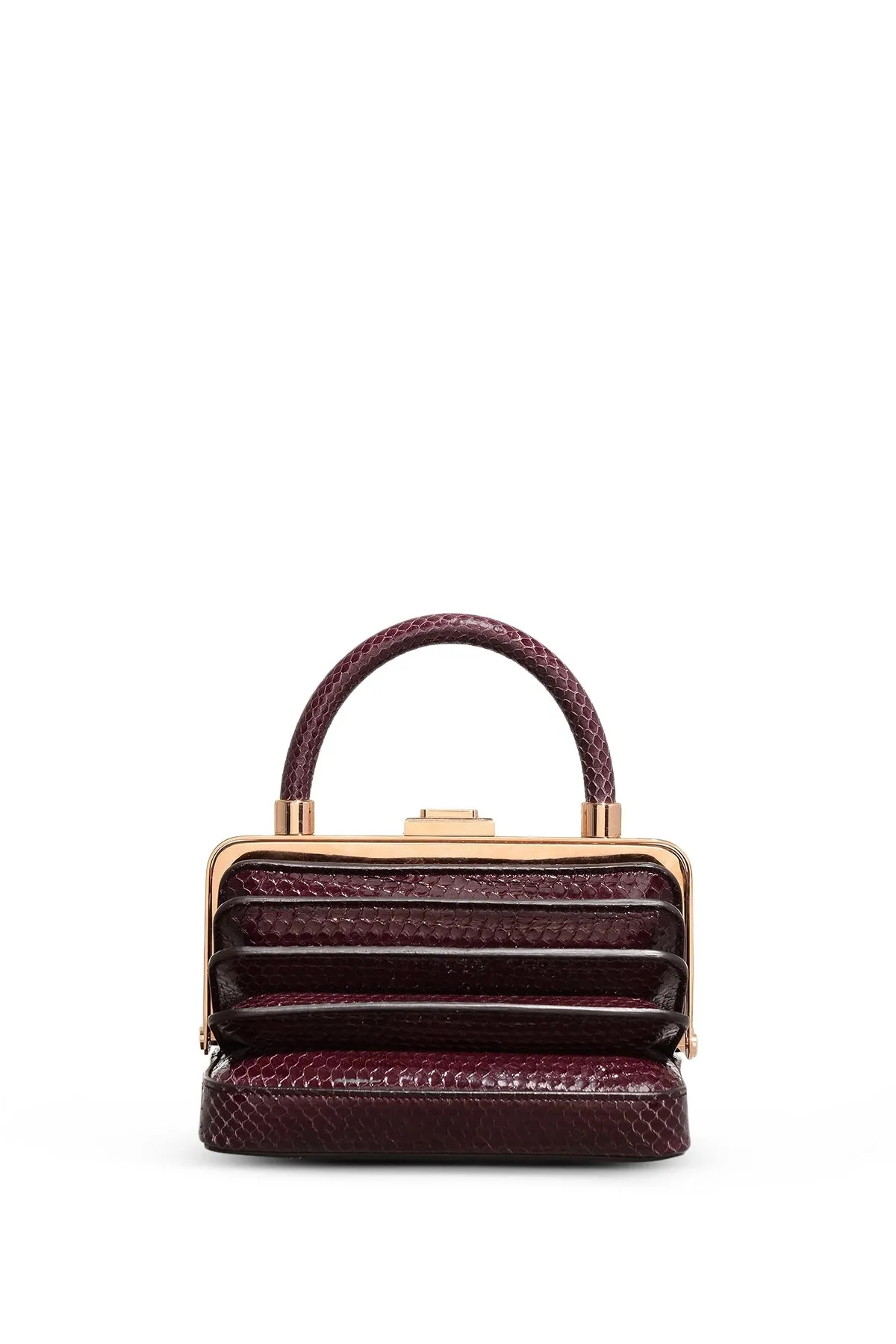 Diana Bag in Bordeaux Snakeskin