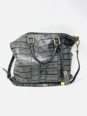 G.I.L.I. Gray Reptile Tassel Designer Satchel