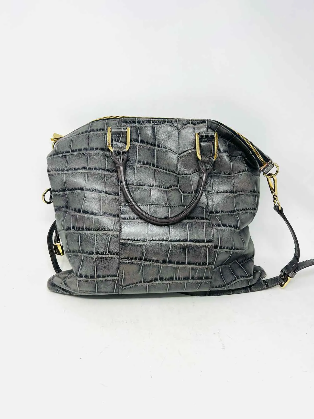 G.I.L.I. Gray Reptile Tassel Designer Satchel