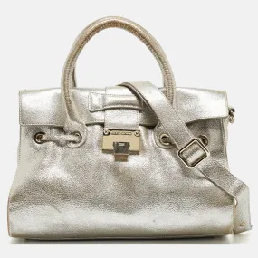 Gold Leather Rosalie Satchel