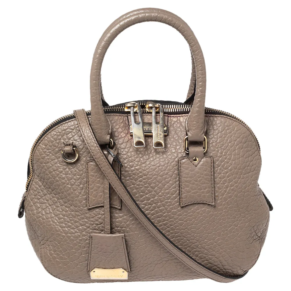 Grey Grain Leather Orchard Satchel