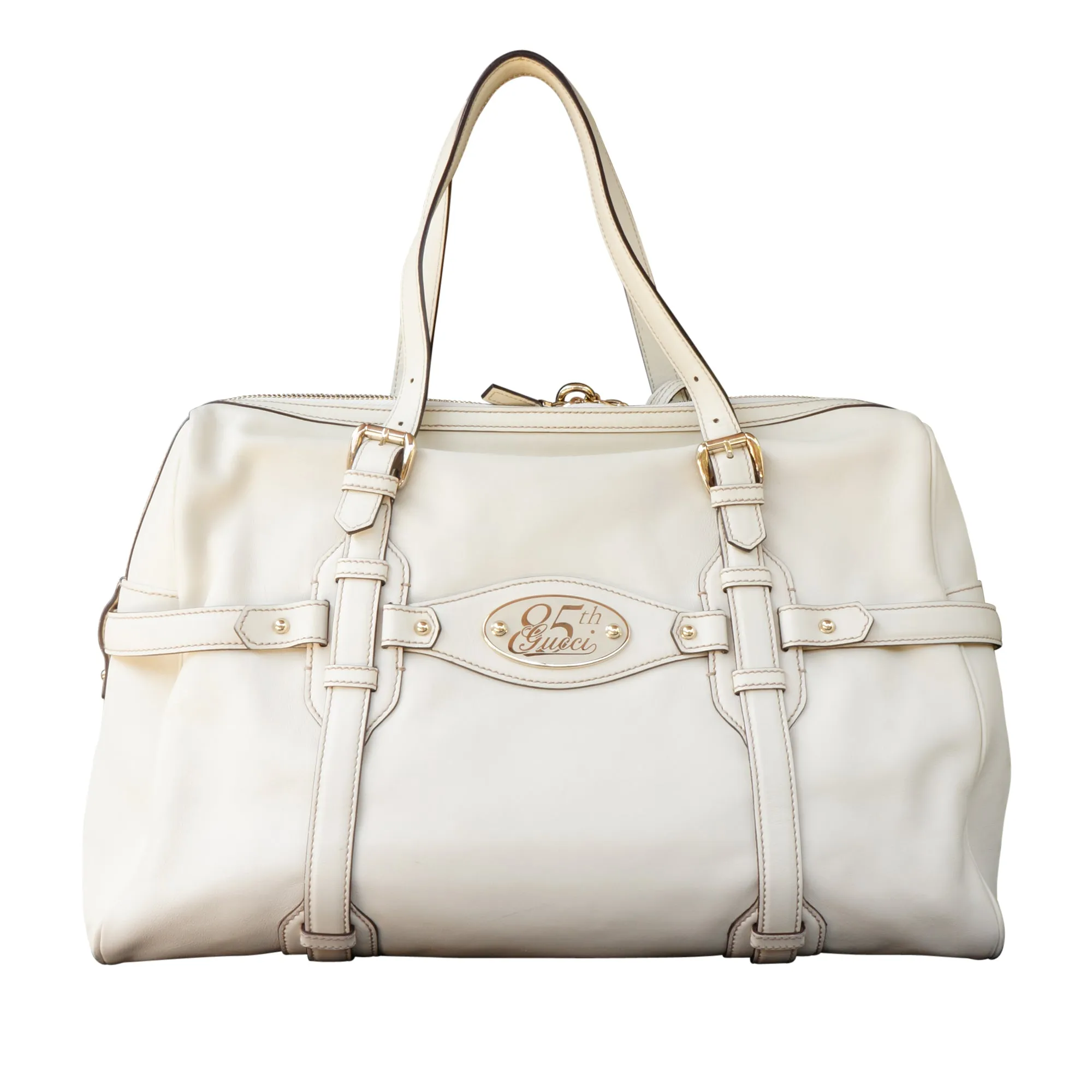 GUCCI CREAM 85TH ANNIVERSARY BOSTON BAG