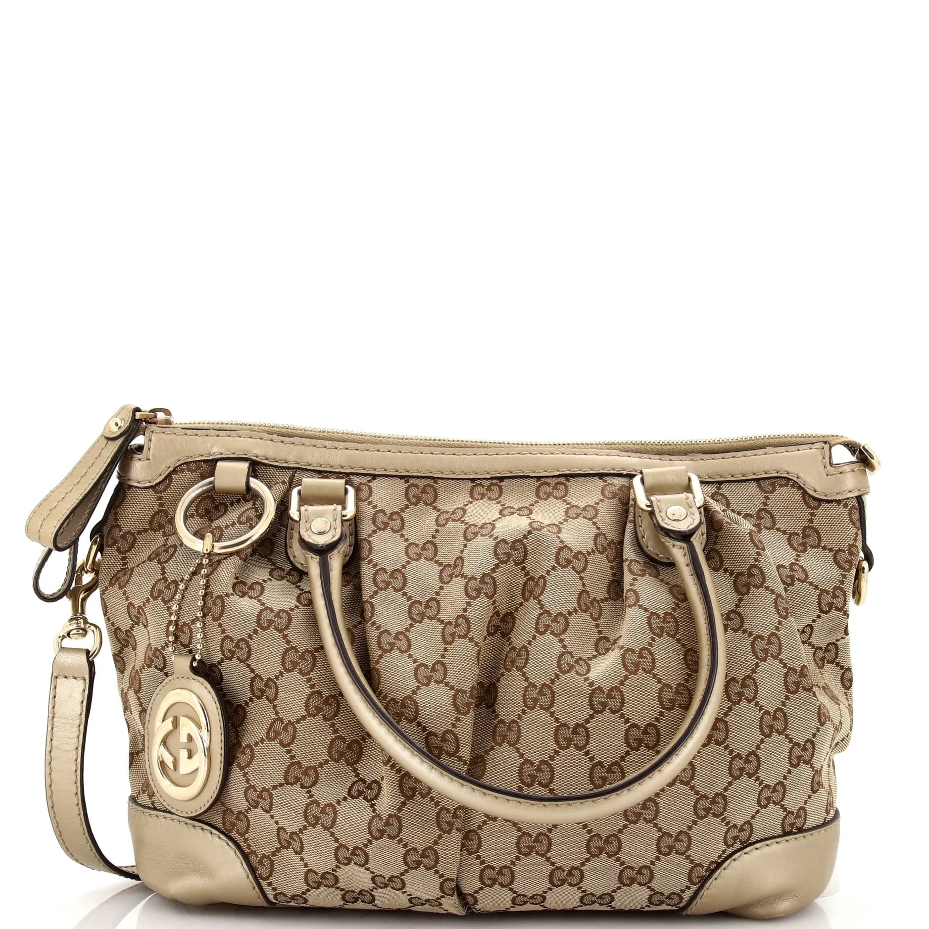 GUCCI Sukey Top Handle Satchel GG Canvas Medium