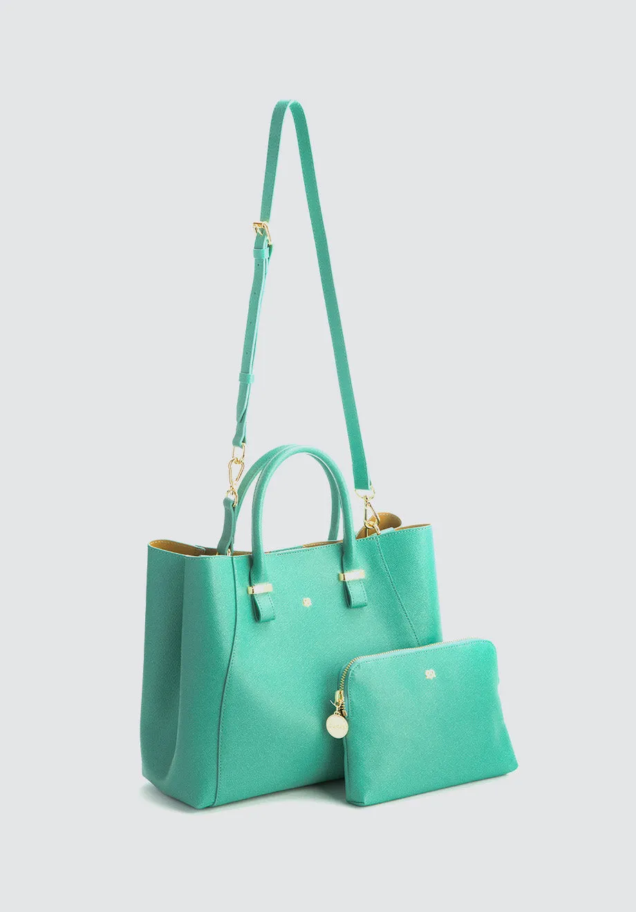 Jane | Tiffany Blue Vegan Leather Satchel