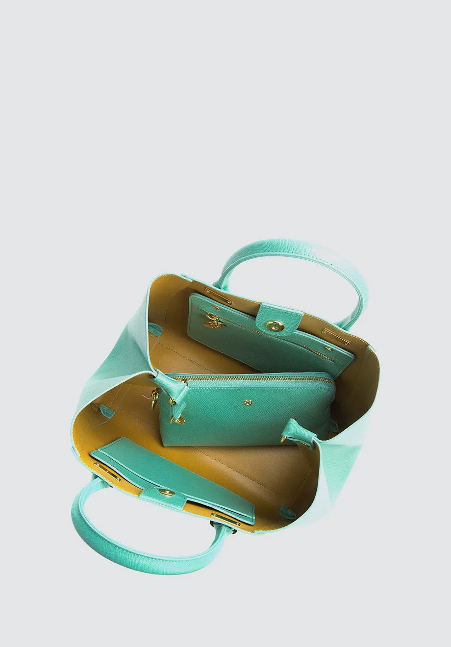 Jane | Tiffany Blue Vegan Leather Satchel