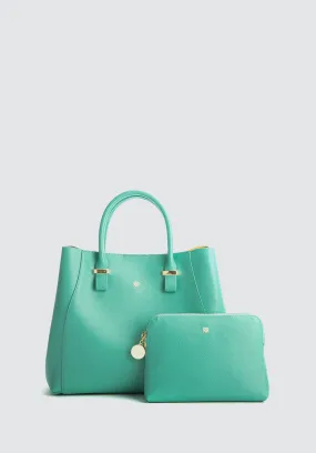 Jane | Tiffany Blue Vegan Leather Satchel