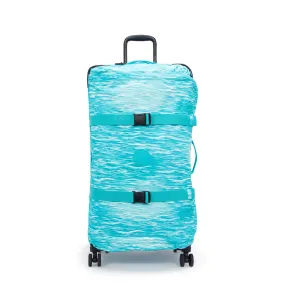 Kipling Spontaneous Large Printed Rolling Luggage - Aqua Pool