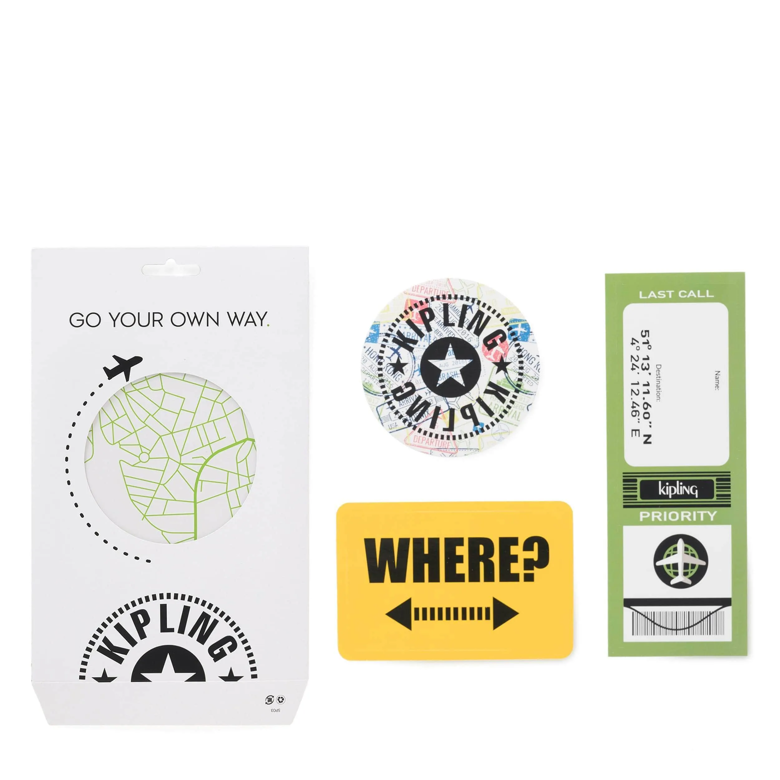 Kipling Where Mix Col Ss20 Travel Sticker C2I5939-Q54