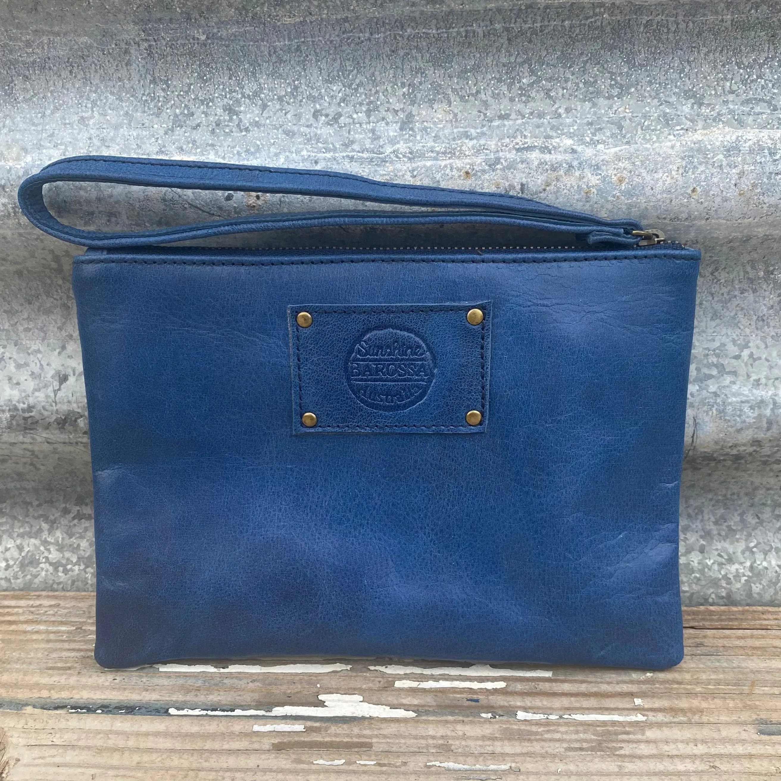 Leather Phone Clutch With Wrist Strap