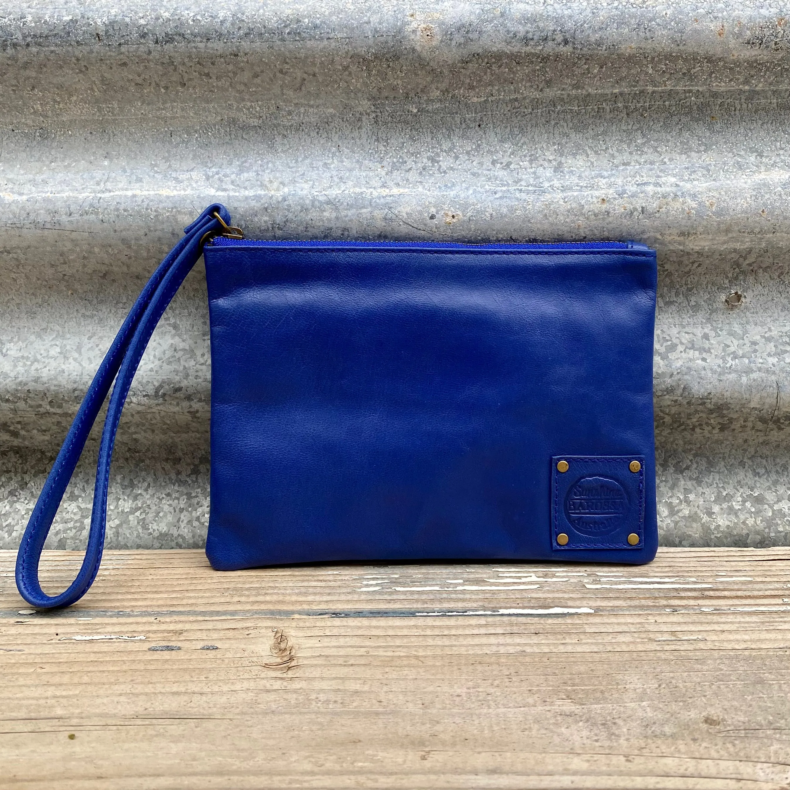 Leather Phone Clutch With Wrist Strap