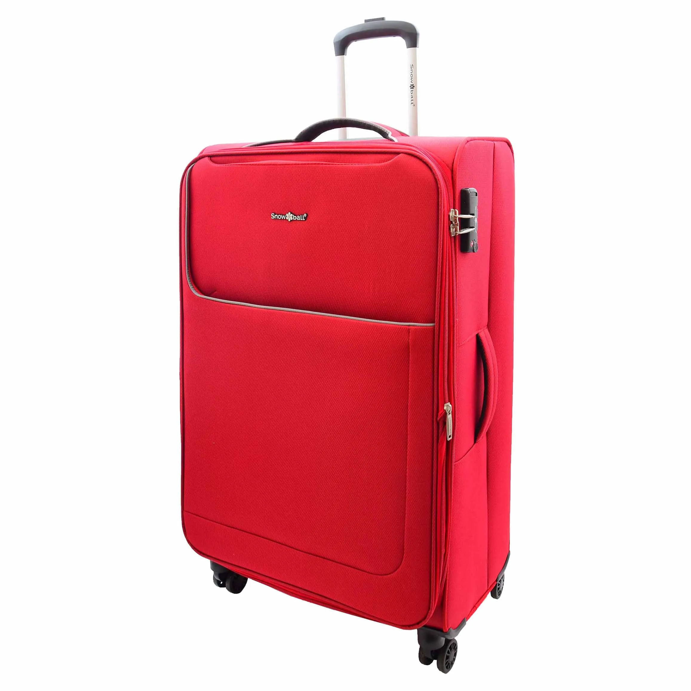 Lightweight 4 Wheels Soft Luggage Expandable TSA Lock Mercury Red