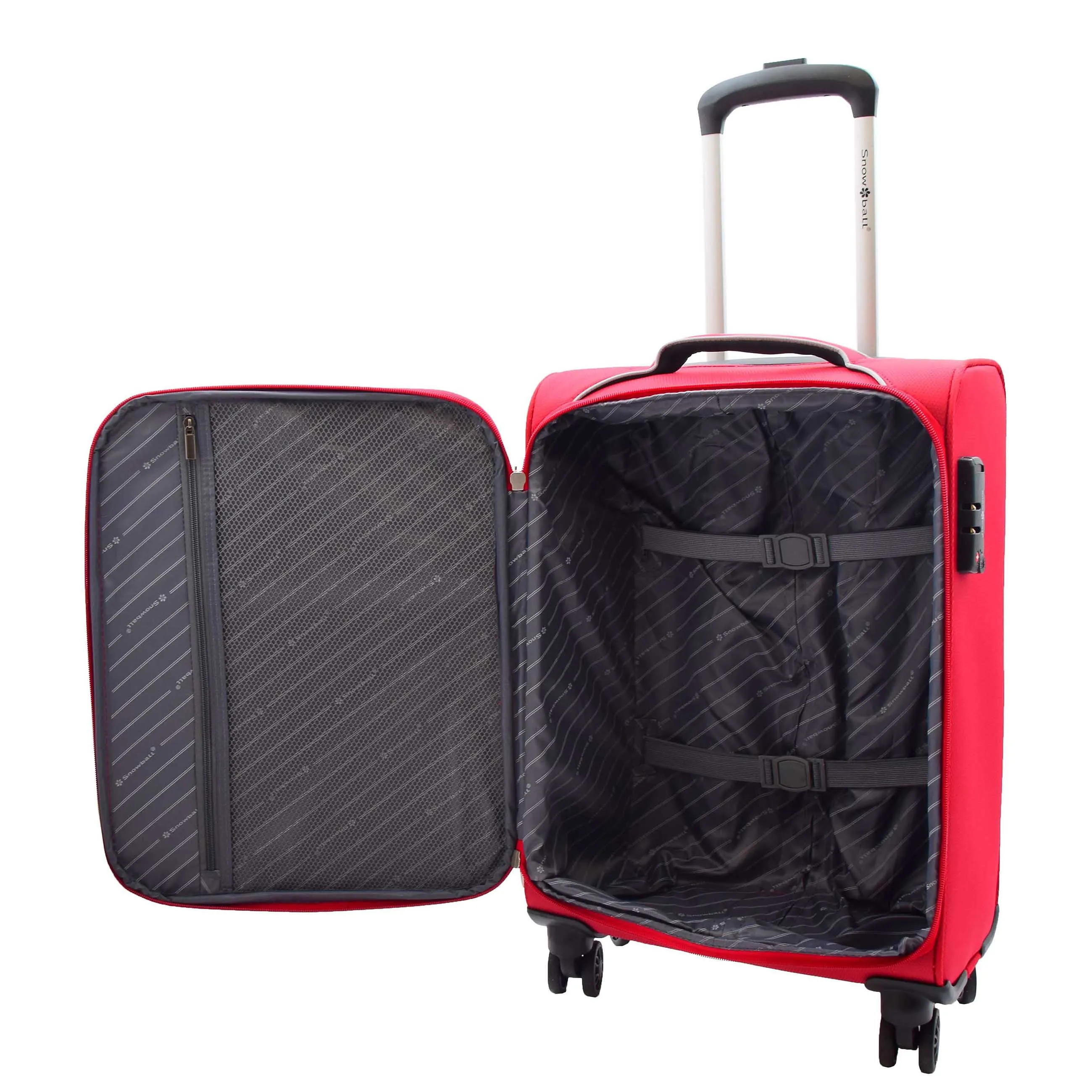 Lightweight 4 Wheels Soft Luggage Expandable TSA Lock Mercury Red