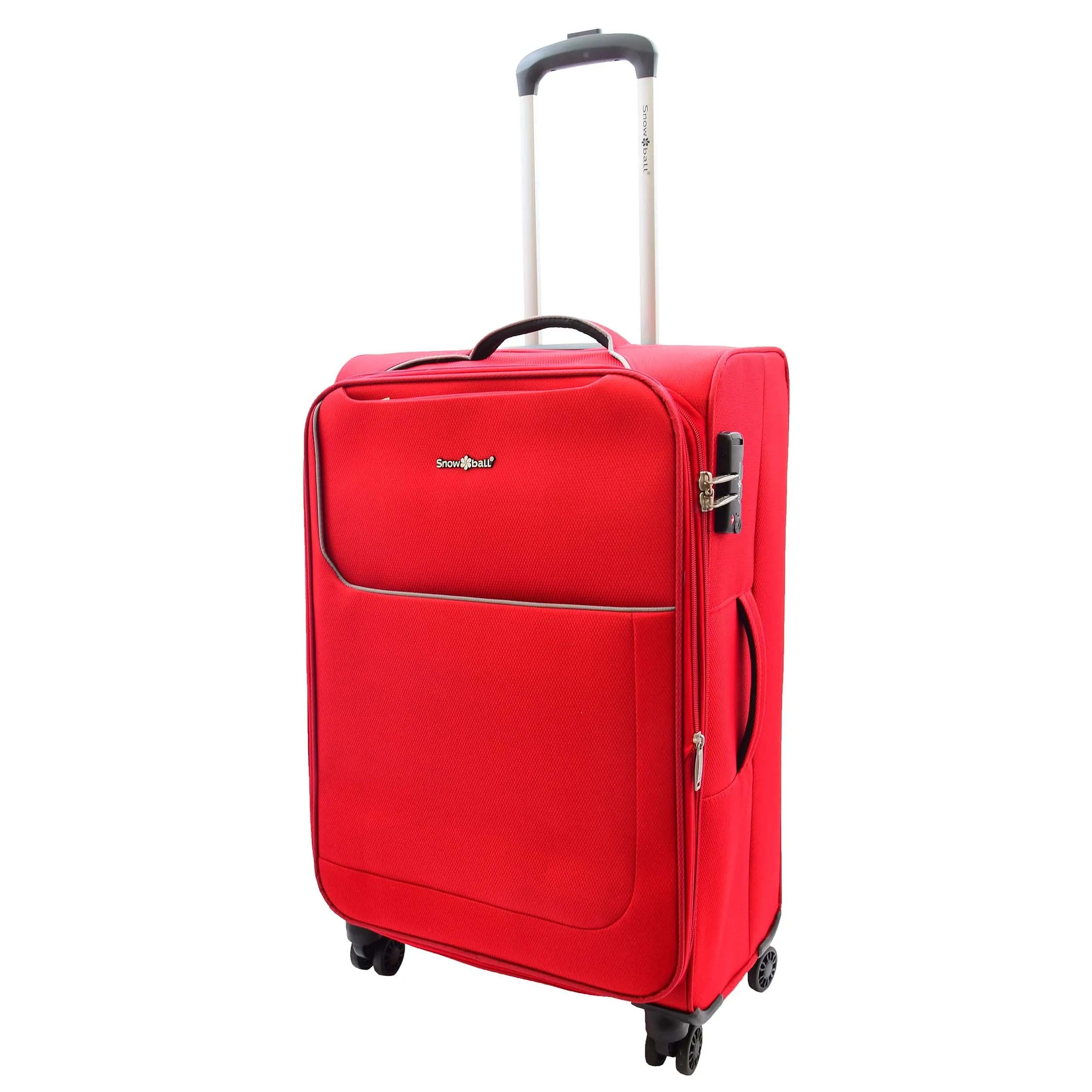 Lightweight 4 Wheels Soft Luggage Expandable TSA Lock Mercury Red