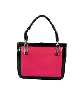 Loewe pink black vintage leather bag