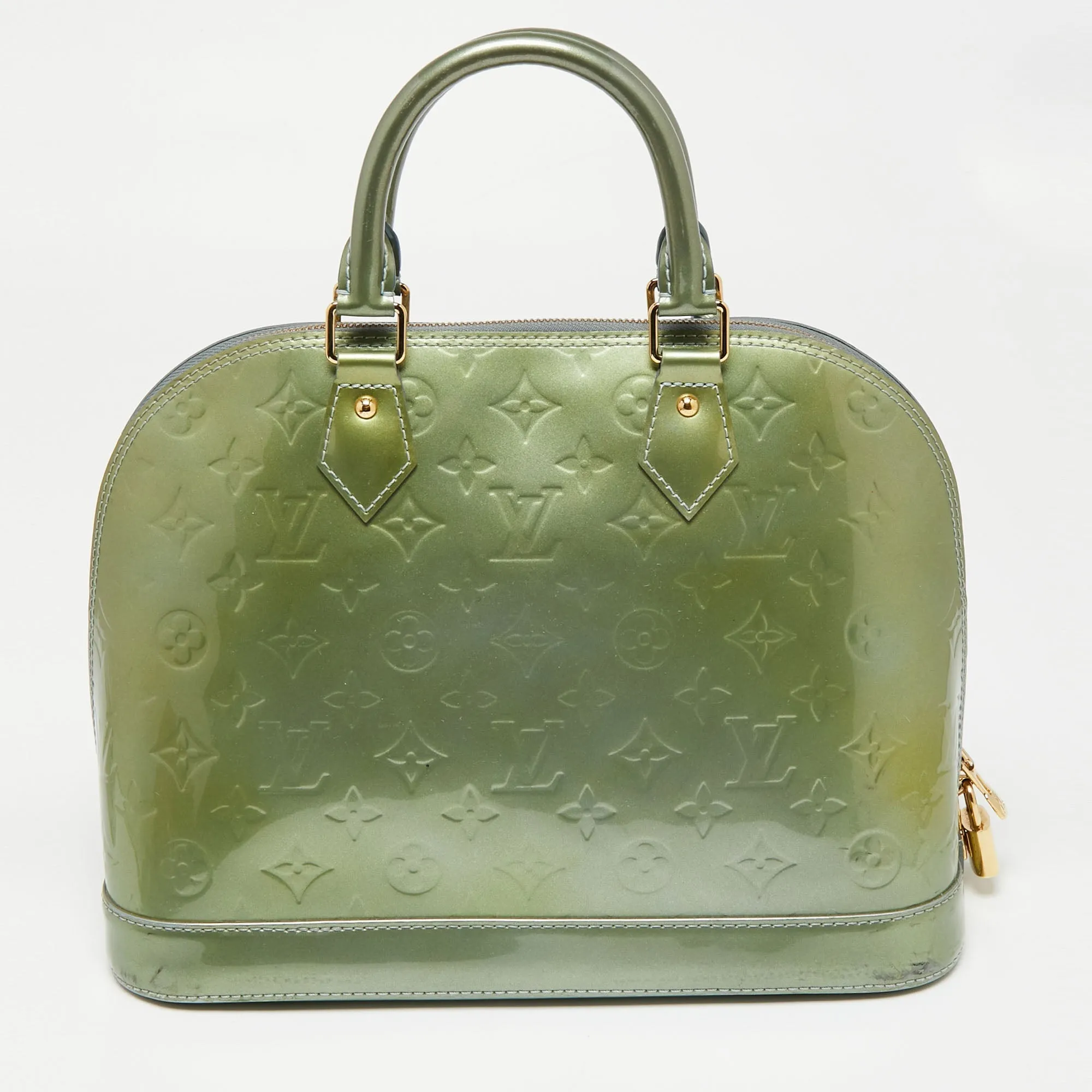 Louis Vuitton Givre Monogram Vernis Leather Alma PM Bag