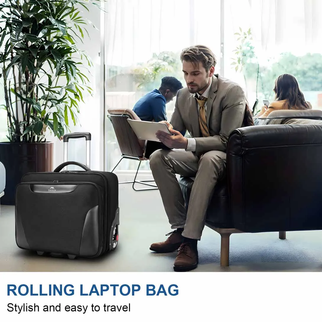 MATEIN Business Travel Rolling Briefcase