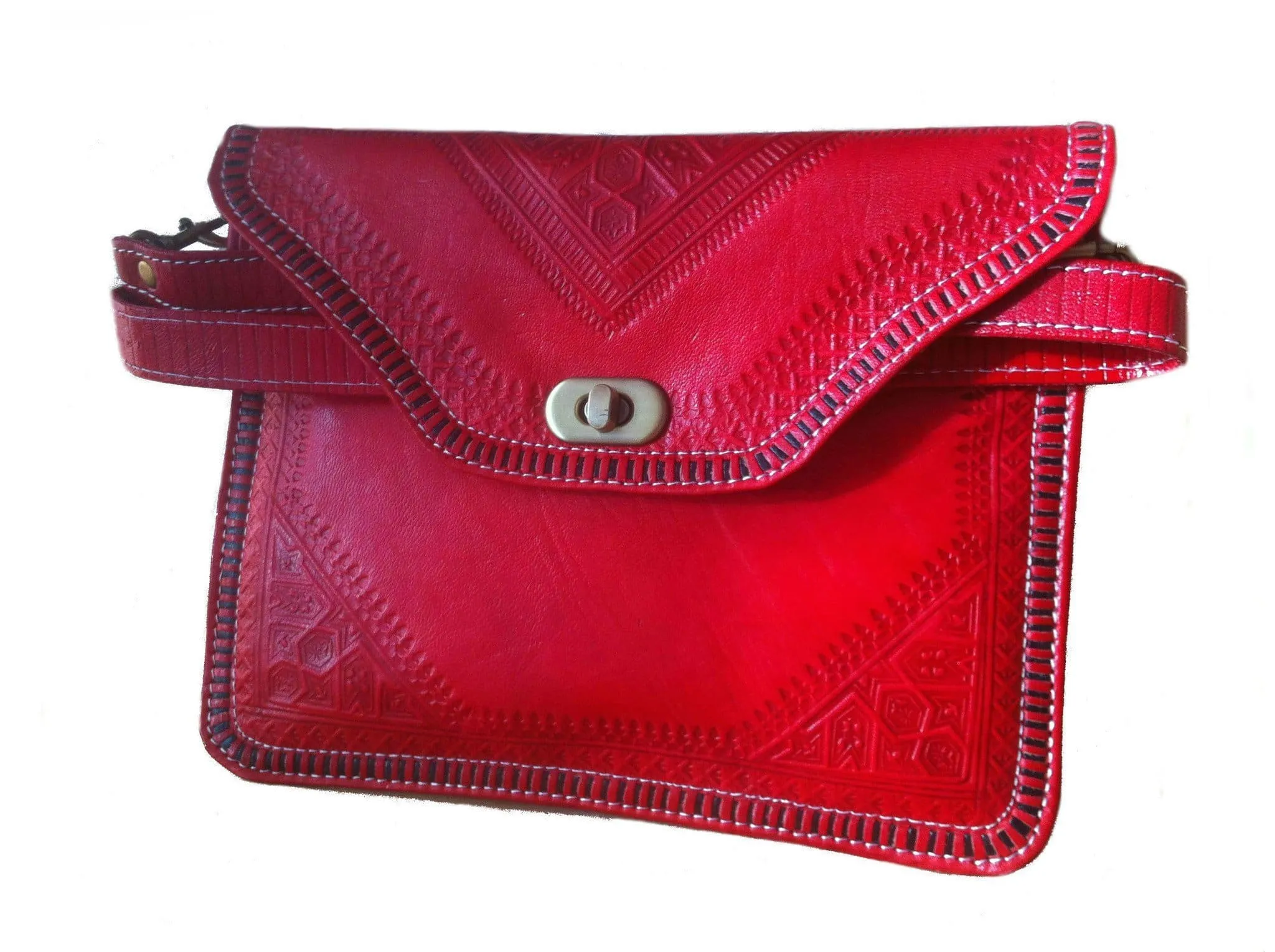 M'dina Square Clutch - Red