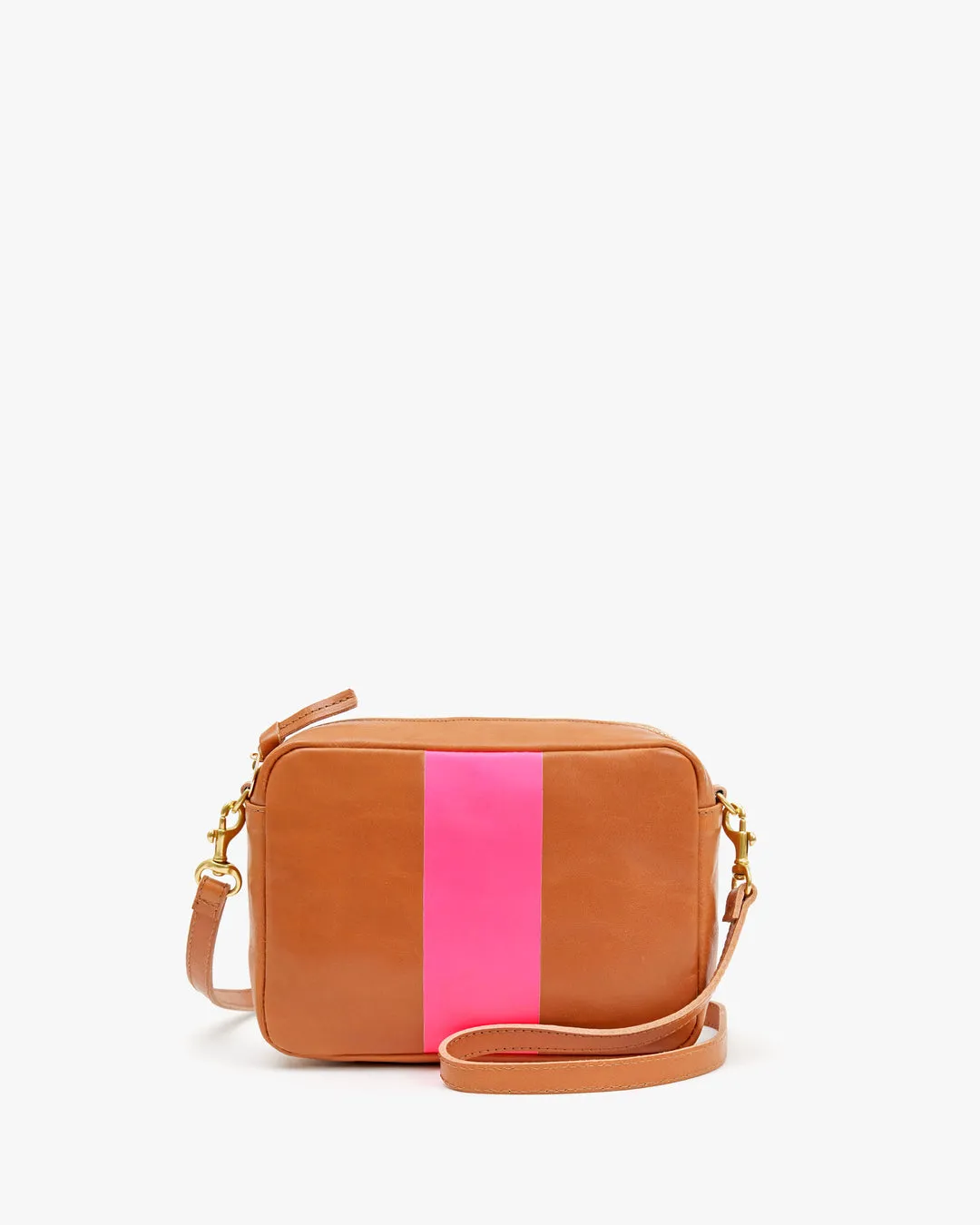 Midi Sac ~ Natural w/ Neon Pink Stripe