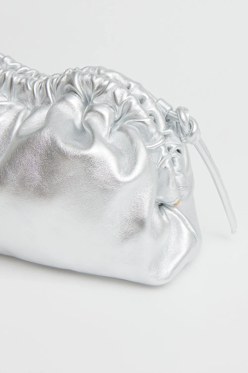 Mini Cloud Clutch - Silver