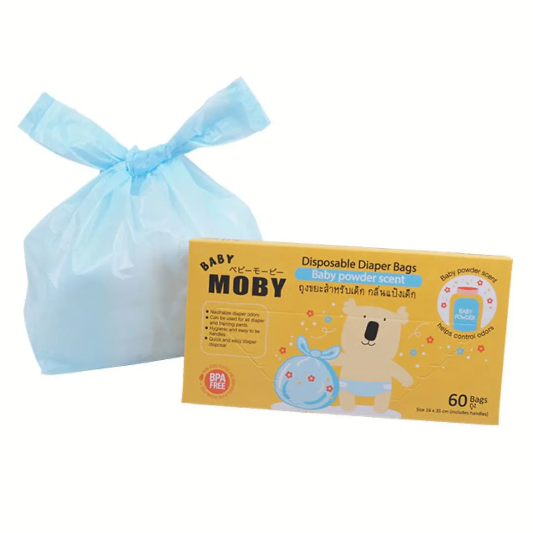 MOBY Disposable Diaper Bags 60 Pcs