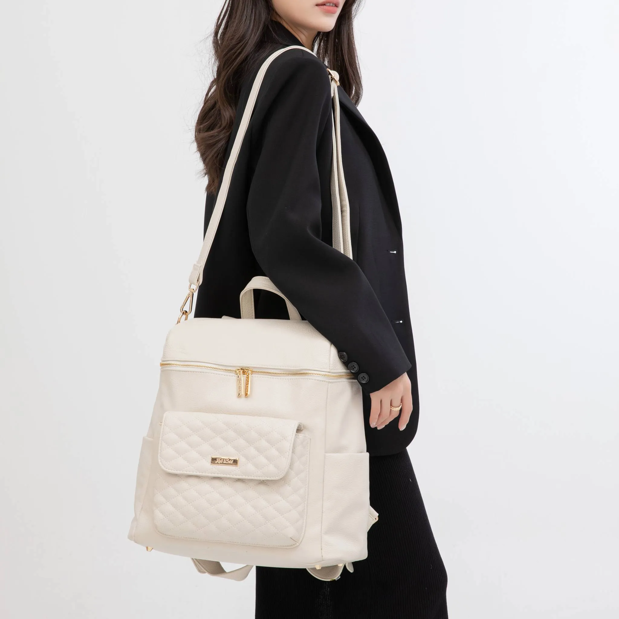 Monaco Diaper Bag | Pearl White