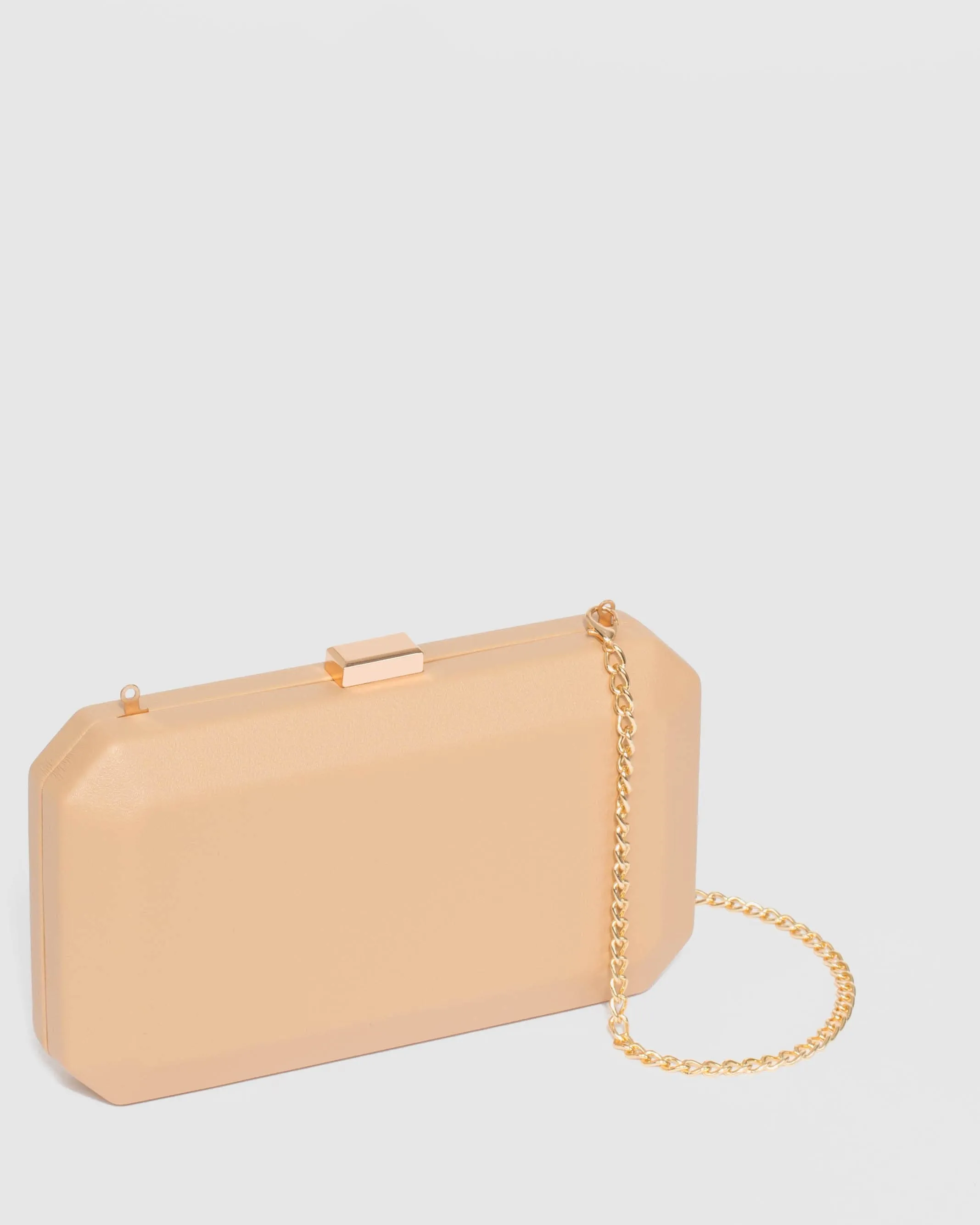 Natural Bonita Hardcase Clutch Bag