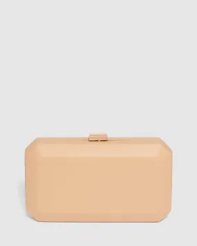 Natural Bonita Hardcase Clutch Bag