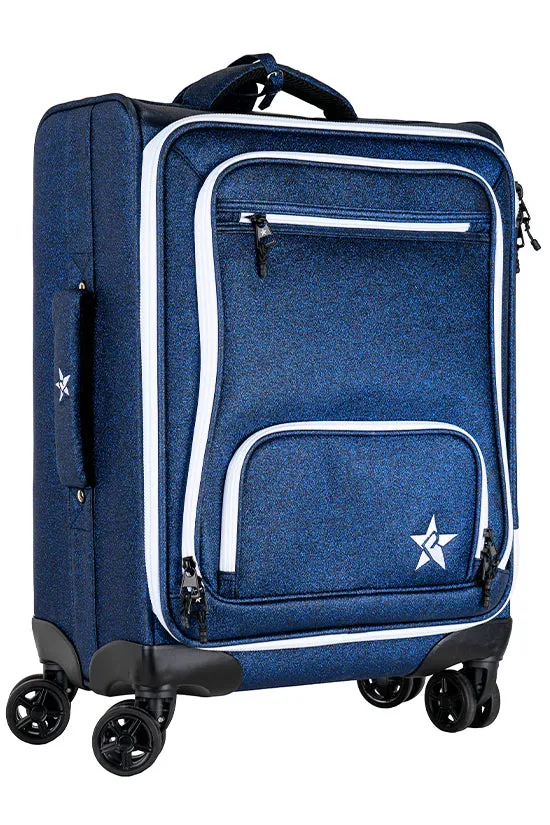 Navy Rebel Dream Luggage with White Zipper