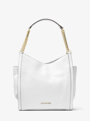 Newbury Pebbled Leather Chain Tote Bag