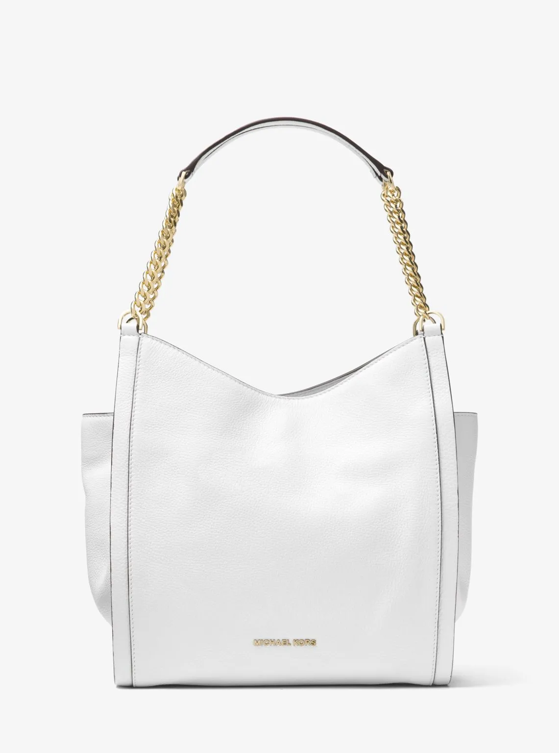 Newbury Pebbled Leather Chain Tote Bag