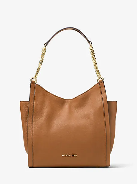 Newbury Pebbled Leather Chain Tote Bag