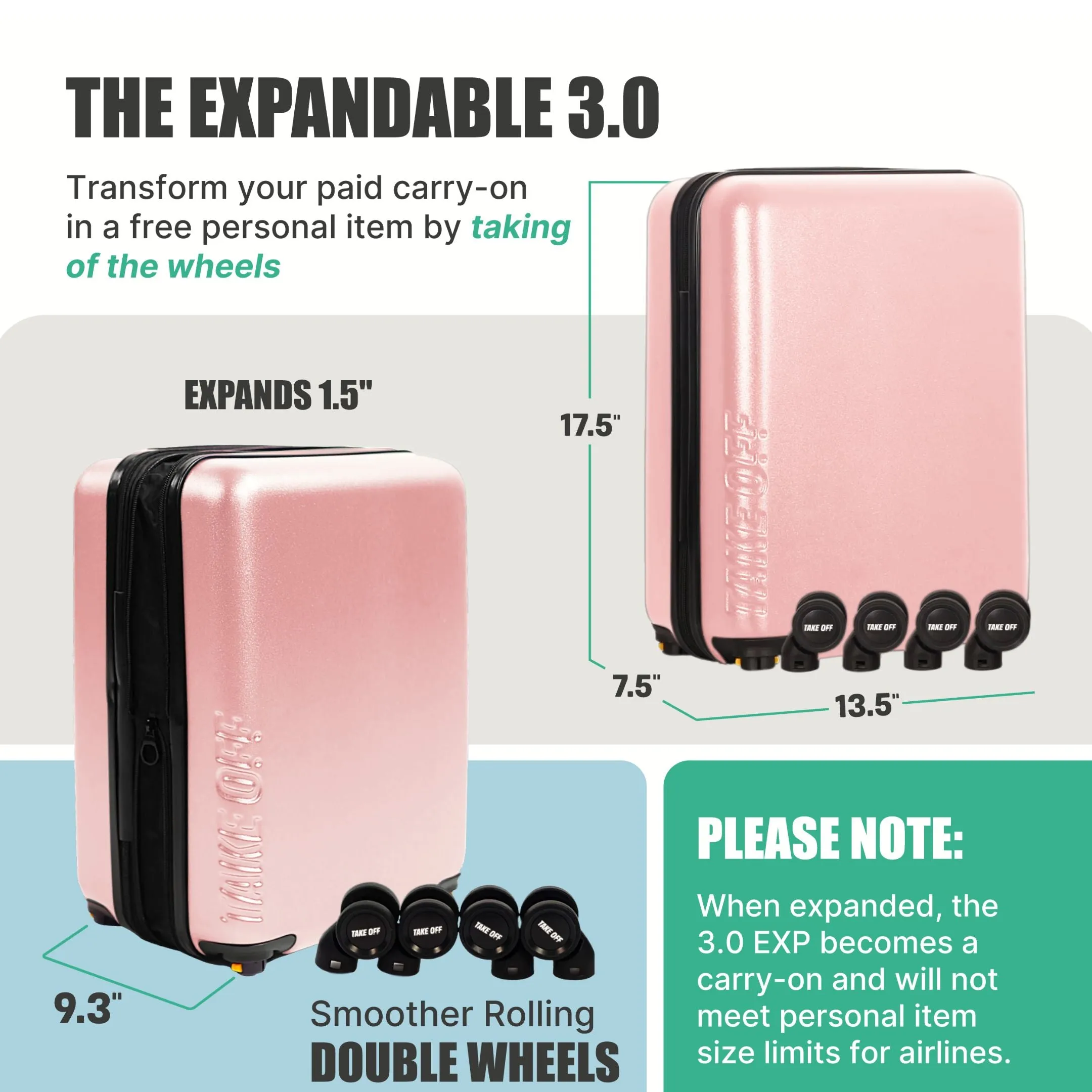 Personal Item Suitcase 3.0 - EXPANDABLE