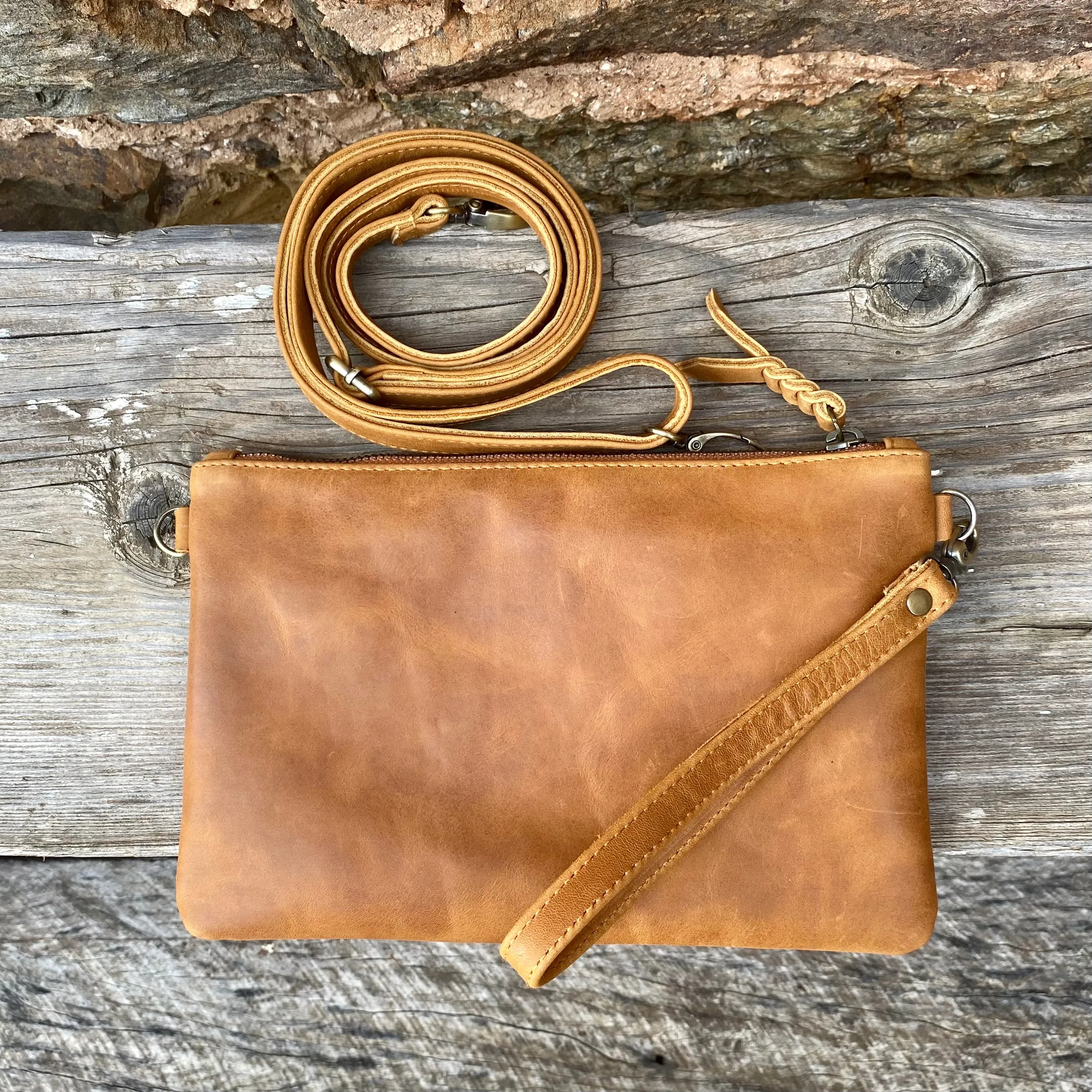 Plain Leather Clutch