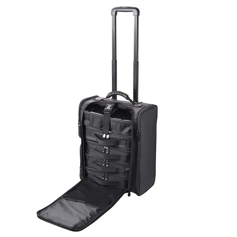 Professional Makeup Trolley Suitcase With Wheels Y229 Black