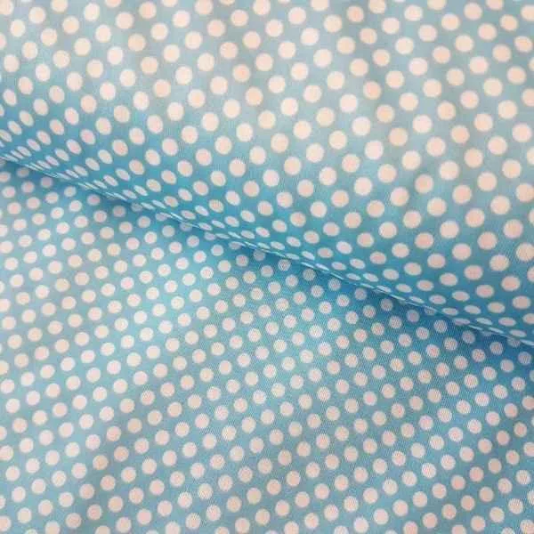 PUL fabric, White Pockadot Waterproof Laminated fabric