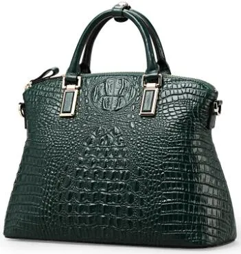 Qiwang Authentic Women Crocodile Bag 100% Genuine Leather Women Handbag Hot Selling Tote Women Bag Large Brand Bags Luxury